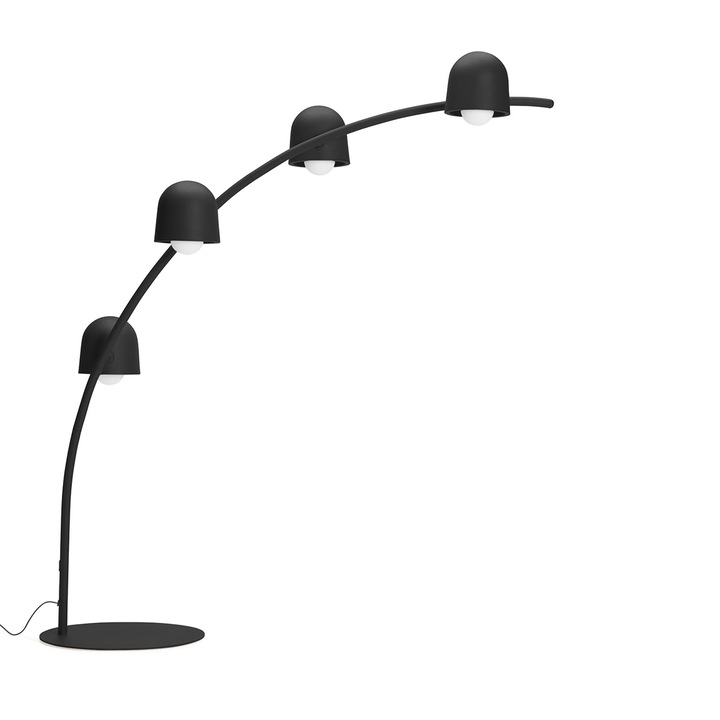Lampadar curbat, Fatboy, Reglabil, 4 surse de lumina, 2.34m, Antracit