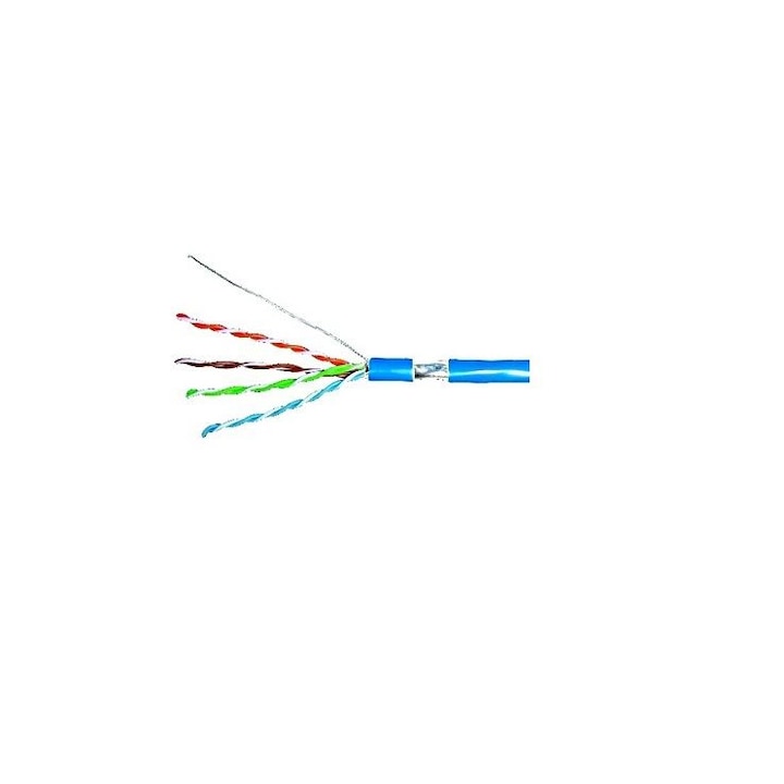 Cablu Schrack F/UTP Cat.5e, HSEKF424P1, 4x2xAWG24/1, PVC, Eca, albastru, cutie