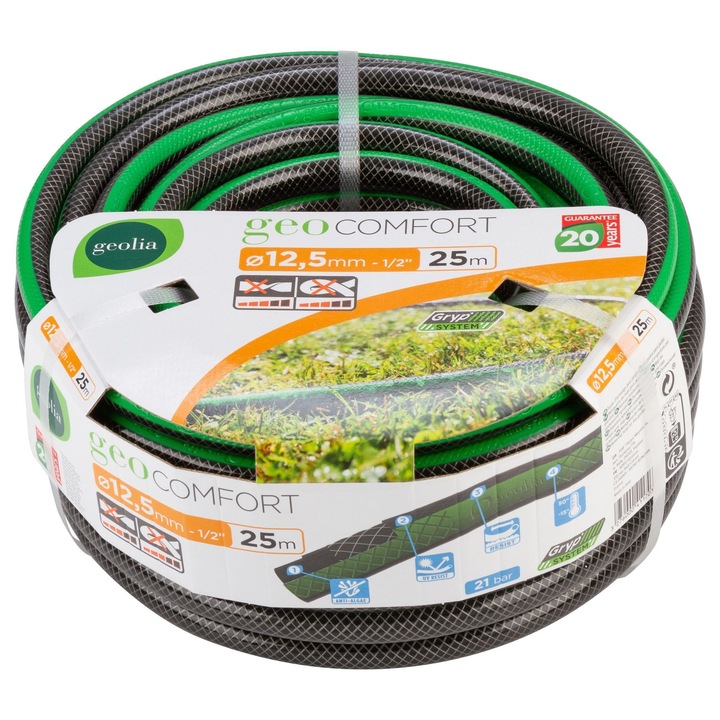 Kerti tömlő, átmérő 12,5 mm, hossza 25 m, nyomás 7 bar