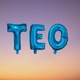 Комплект балони Teo Name, син, 40 см