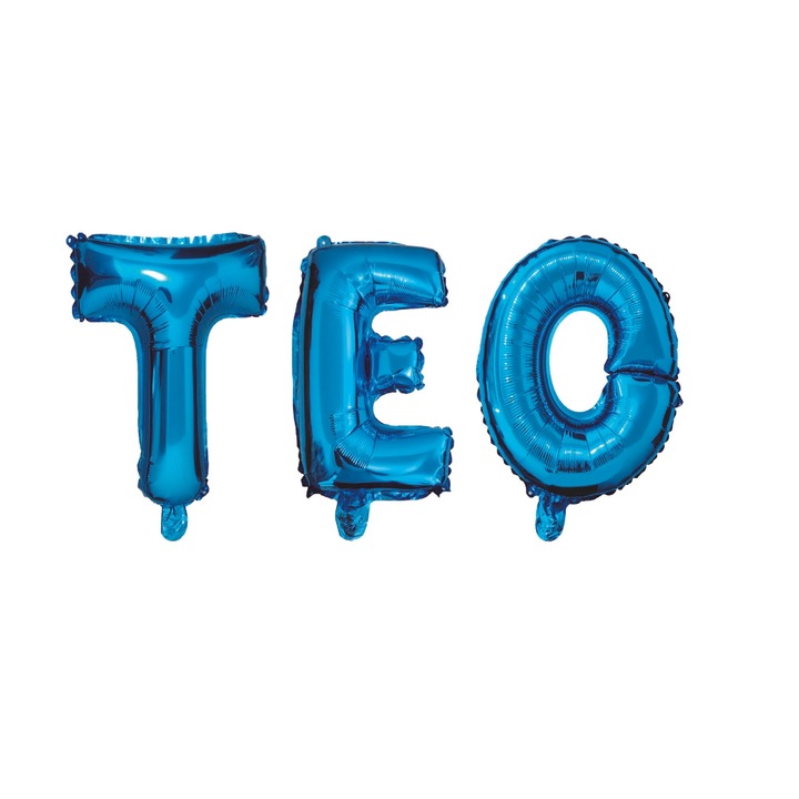 Комплект балони Teo Name, син, 40 см
