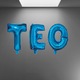Комплект балони Teo Name, син, 40 см