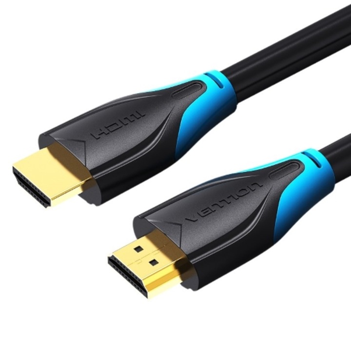 Кабел Vention AACBF, Черен, HDMI Мъжко - Мъжко, Ver:2.0, 4K/60Hz Gold, 1M