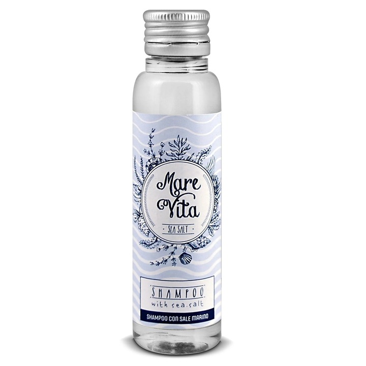 Set 100 buc Sampon Hotelier MAREVITA, 35 ml,, cu Sare de Mare