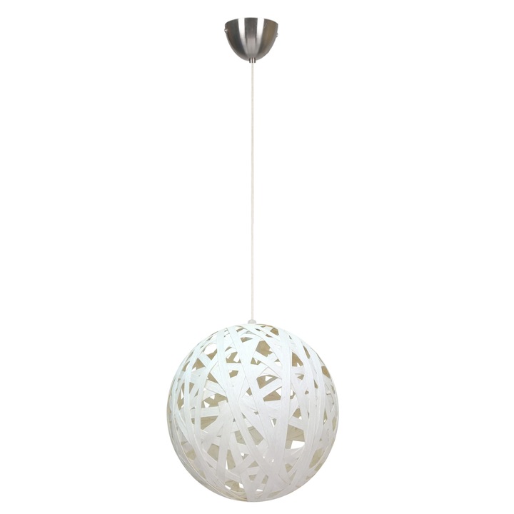 Пендел Frida, Метал, 130 x 40 x 40 cм, E27, Сребро/Бяло