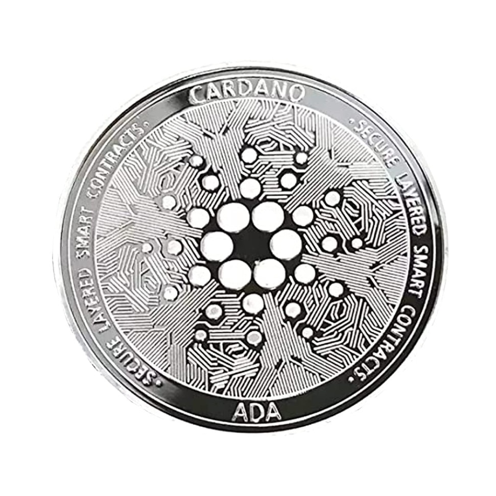Moneda crypto pentru colectionari, GMO, Cardano ADA, argintie - eMAG.ro