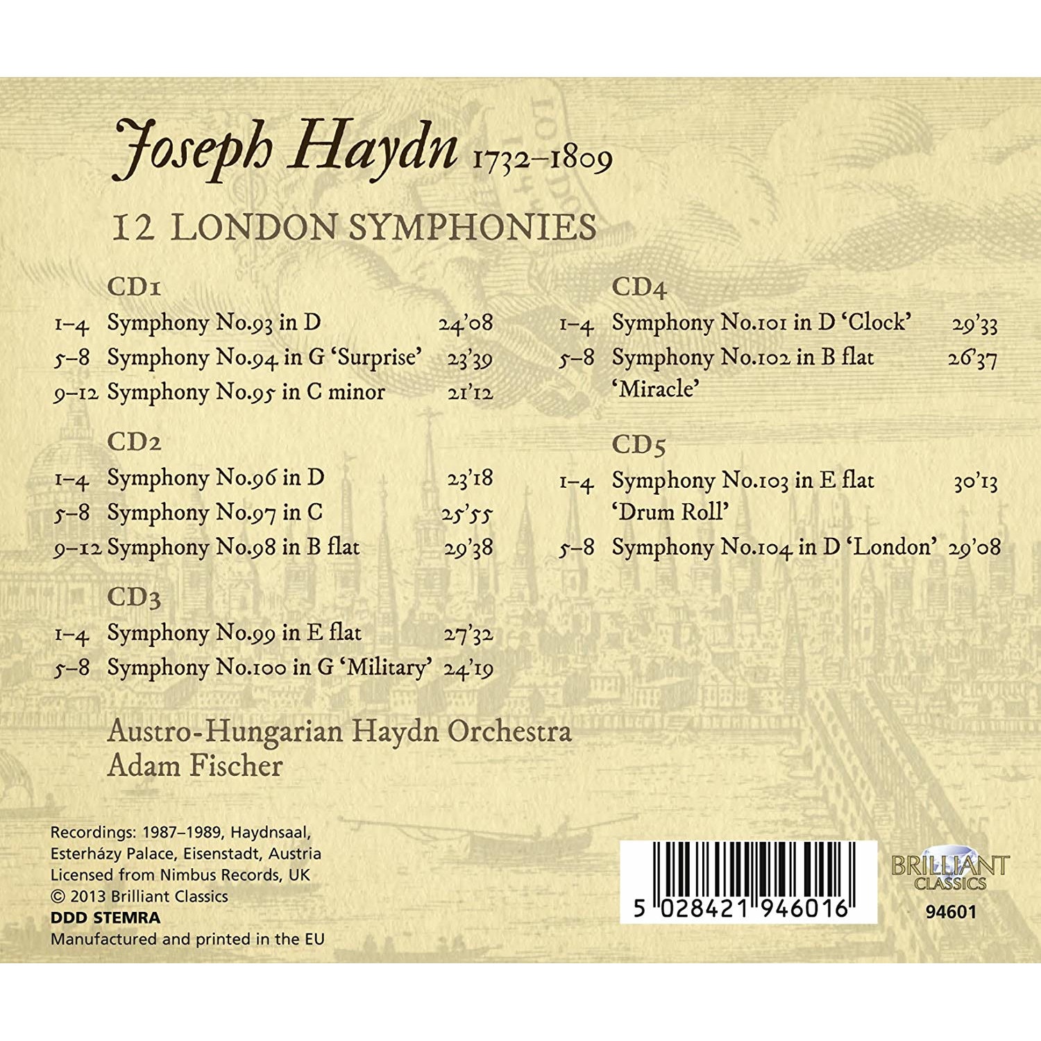 Haydn - 12 London Symphonies 5CD - EMAG.ro