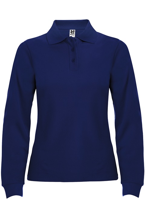 Női póló, hosszú ujjú, 100% pamut, Roly Estrella, sötétkék, 2XL