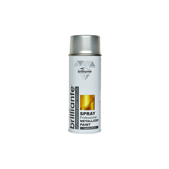 Спрей боя сив металик, 400 ml, Brilliant