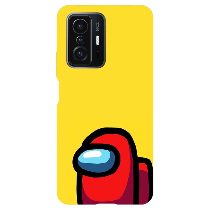 Кейс съвместим с модел Xiaomi Mi 9T Among us Red Impostor, силикон, TPU, обратното