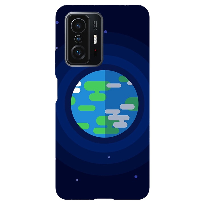 Кейс съвместим с Xiaomi Redmi 9A модел Pixel Earth, силикон, TPU, обратно