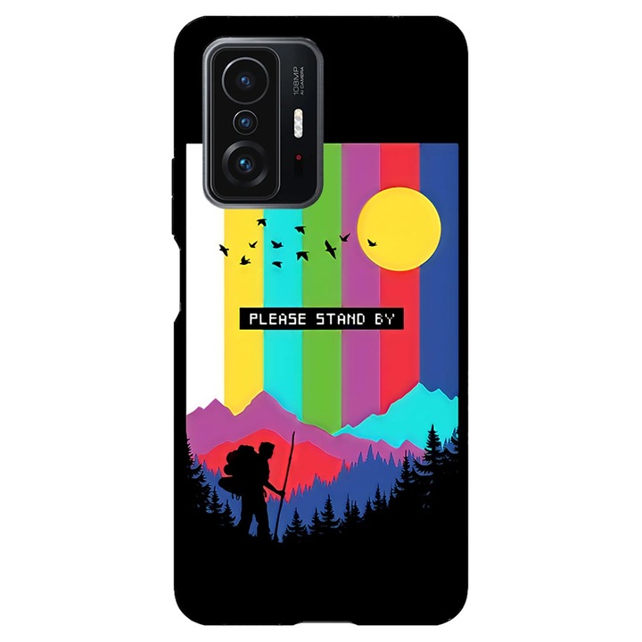 Капак, съвместим с модел Poco F3 Pro. Моля, изчакайте, силикон, TPU, обратното