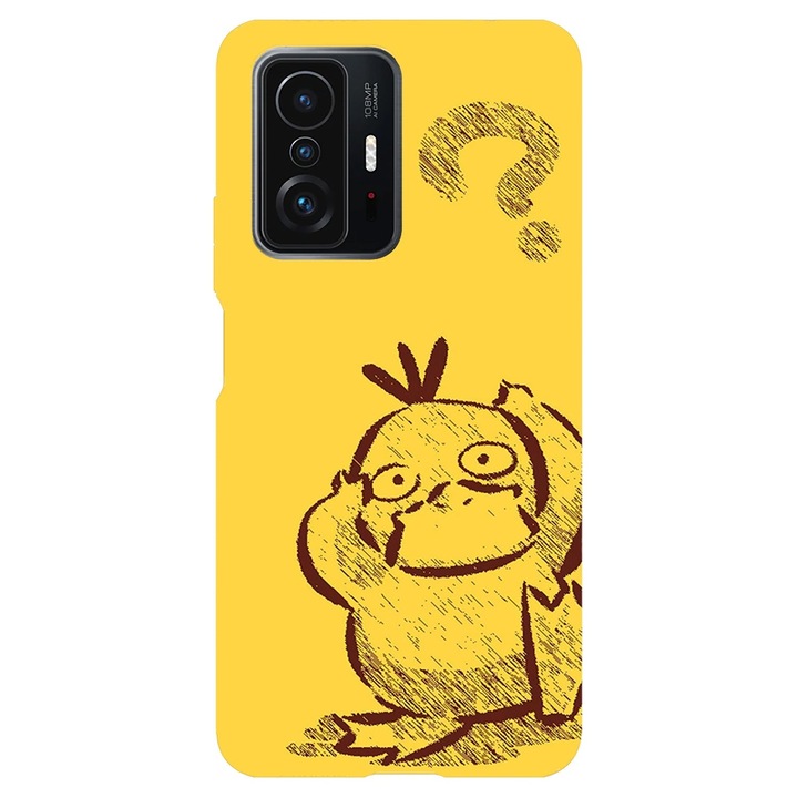 Кейс съвместим с Xiaomi Mi 11 Ultra модел Psyduck, силикон, TPU, обратното