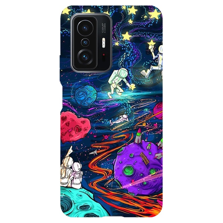 Husa compatibila cu Xiaomi Redmi 9A model Space trip, Silicon, TPU, Viceversa