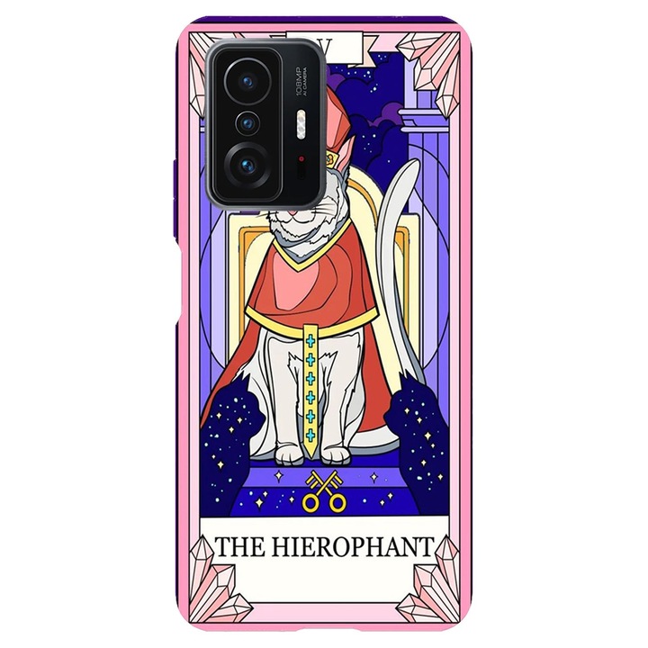Капак, съвместим с Xiaomi Redmi 10X Pro 5G модел The Hierophant Cat, силикон, TPU, обратно