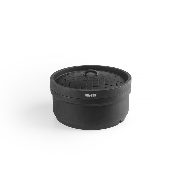 Cos gatire aburi Ibili-Moka, silicon, 18x10 cm, negru