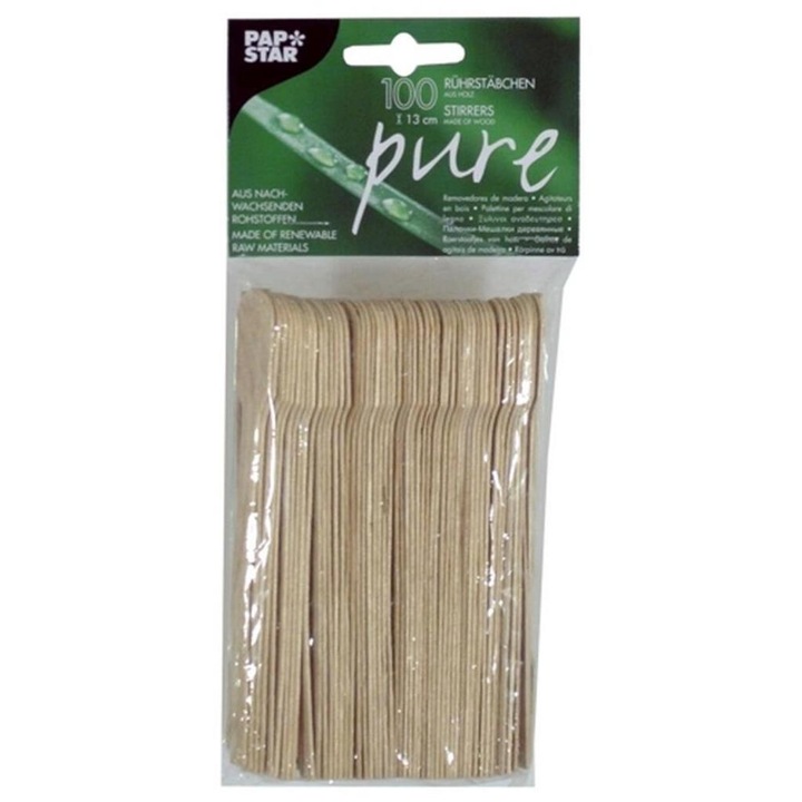 Set 100 buc palete, lemn, Papstar