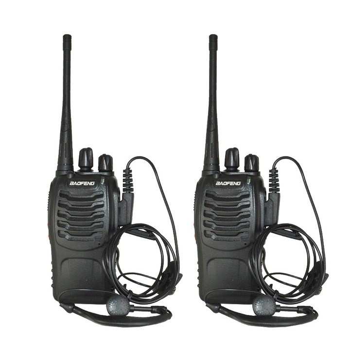 Комплект преносима радиостанция Baofeng BF-888S v.2 10W Walkie Talkie, включени слушалки, модел 2022 г.
