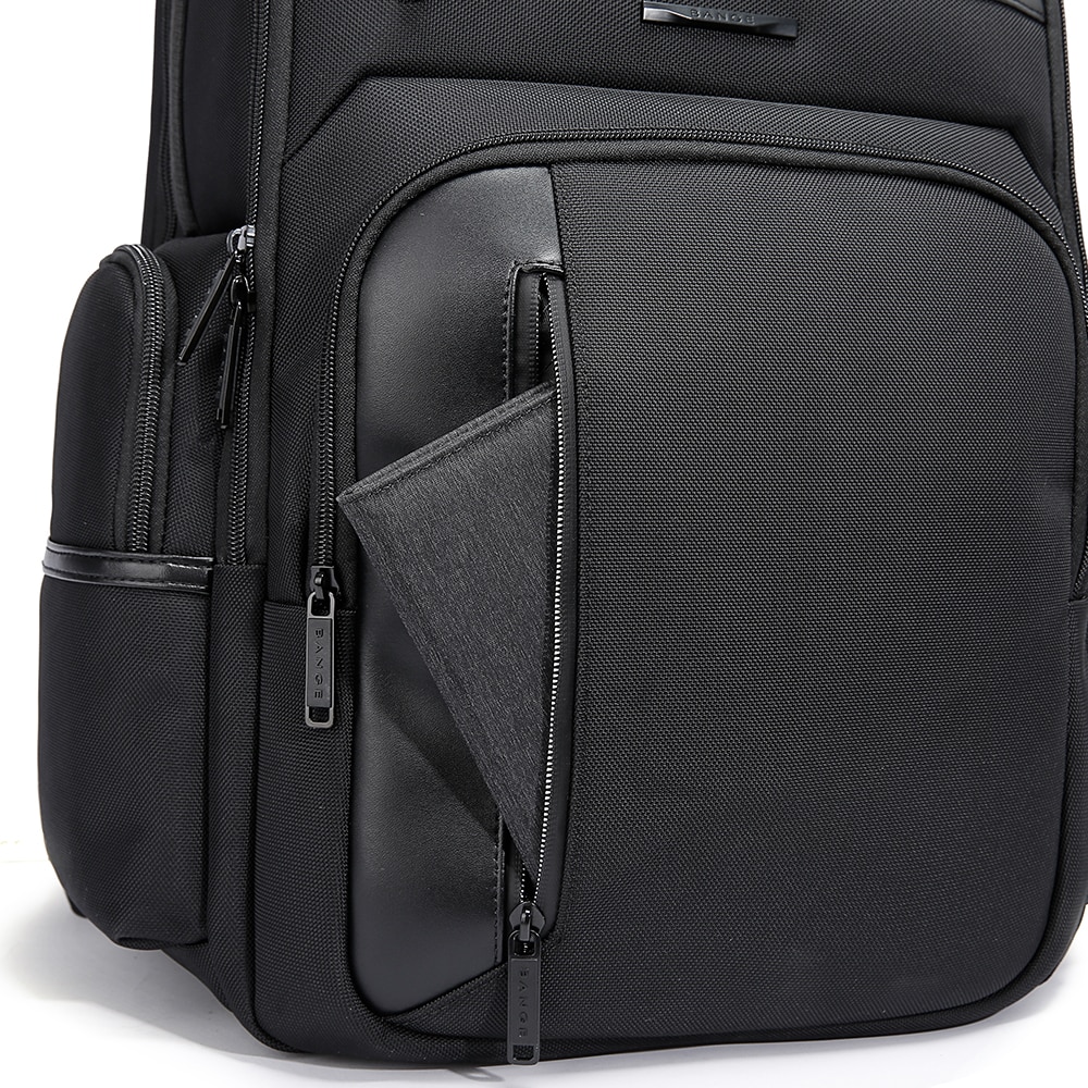 Rucsac laptop 15.6", smart business, impermeabil, cu port USB, BANGE, 46x33x19 cm, Negru
