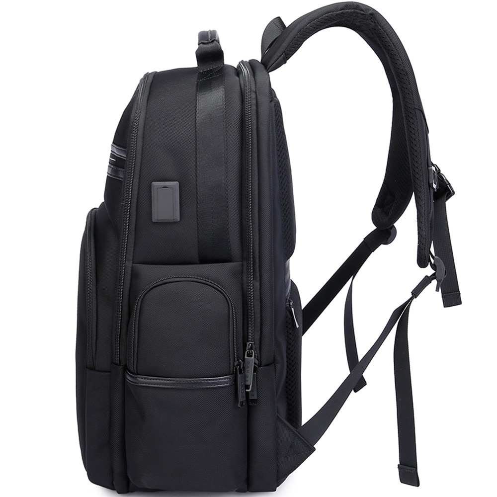 Rucsac laptop 15.6", smart business, impermeabil, cu port USB, BANGE, 46x33x19 cm, Negru