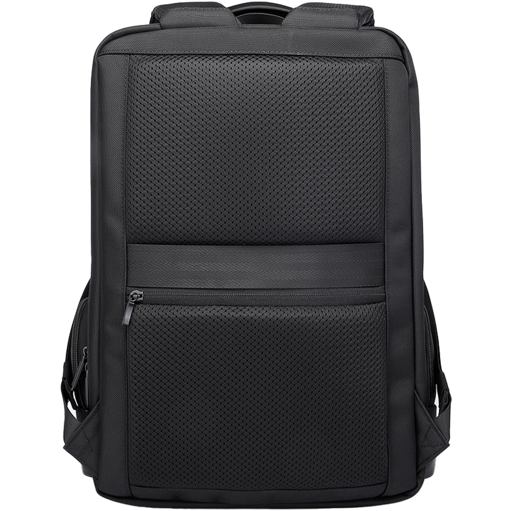 Rucsac laptop de 15.6 inch, rezistent la stropi de apa, cu buzunar antifurt si port USB, sistem fixare pe valiza BANGE, BG2603BK, Negru
