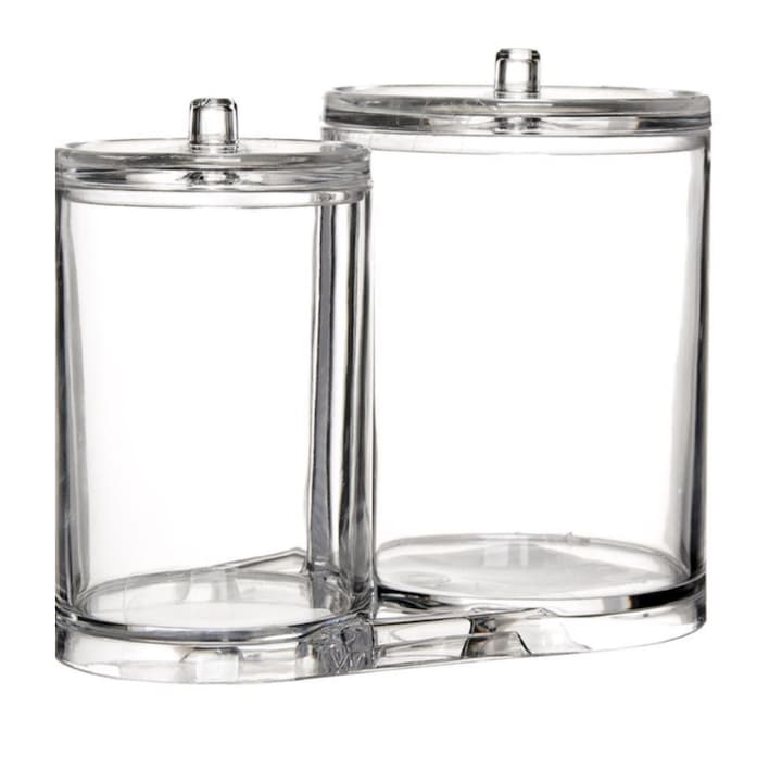 Suport dublu pentru accesoriile din baie, Boutique Store ®, material acril, 9x12cm si 7x11cm