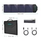 Panou solar fotovoltaic pliabil Choetech SC007 80W, USB tip C Power Delivery / 2x USB Quick Charge / 2.4A, DC si conectori, Negru