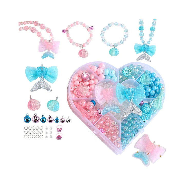 Kit fabricare bratari, Magelasi, Rasina, Margele, Multicolor