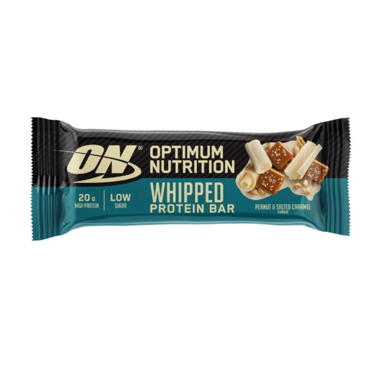 Baton proteic Optimum Nutrition Whipped Peanut si Salted Caramel 60 g