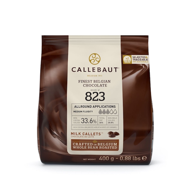 Ciocolata cu lapte Belgiana, Callebaut, 400g