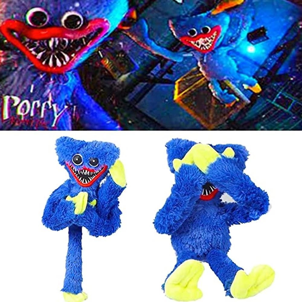 Mascota Huggy Wuggy albastru din Poppy Playtime, din plus