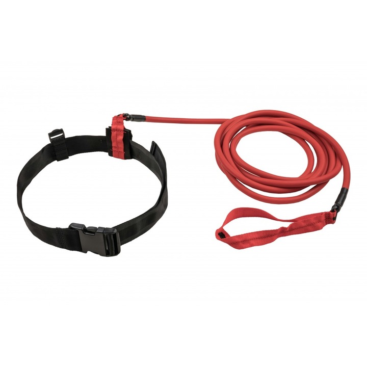 Curea antrenament simulare inot, Aqua-Sport Powerstrech Long Belt Slider, Rosu
