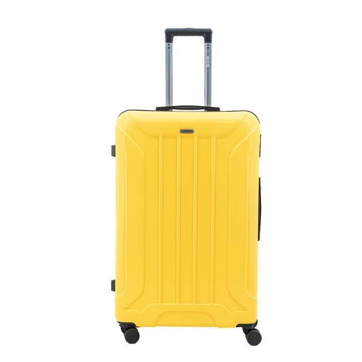 Куфар Lamonza Capri, 4 колела, шифър, 4,4 кг, 78x50x28 CM, жълт