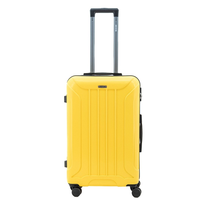 Куфар Lamonza Capri, 4 колела, шифър, 3.7 кг, 68x43x25 CM, жълт