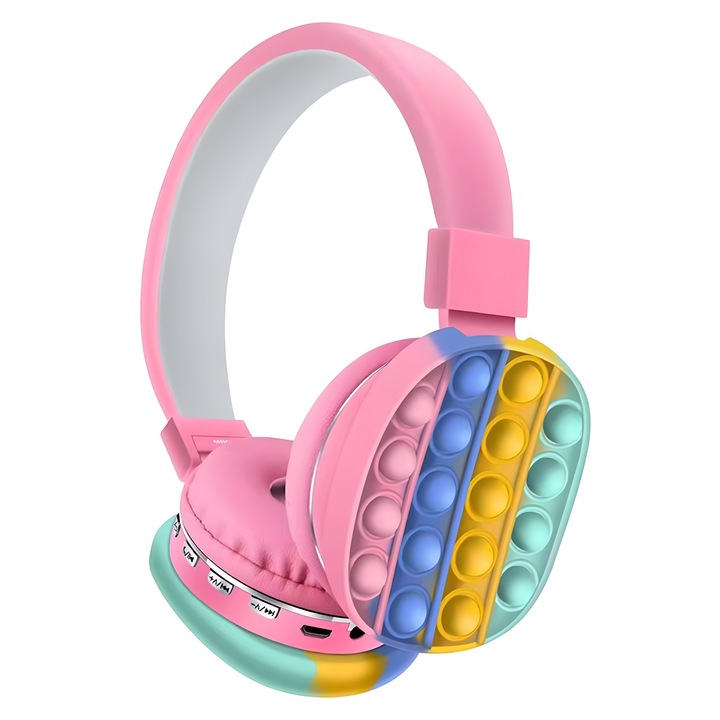 Надушни слушалки MRG MCXT806C, Bluetooth, Pop It, розови