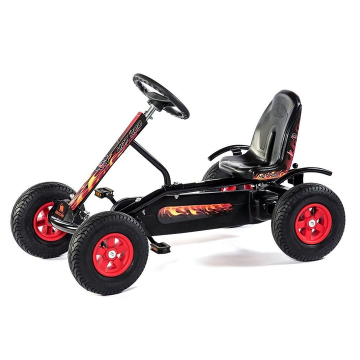 Карт с педали, Dino Cars, Junior Hot Rod BF1, Черен