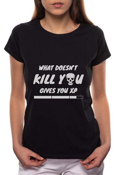 Game - XP, Kerek nyakú női póló, 100% Pamut, 475, Fekete