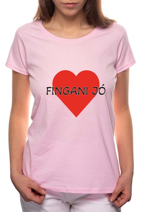 Fingani jó, Kerek nyakú női póló, 100% Pamut, 488, Rózsaszín