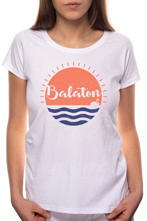 Balaton, Kerek nyakú női póló, 100% Pamut, 491, Fehér