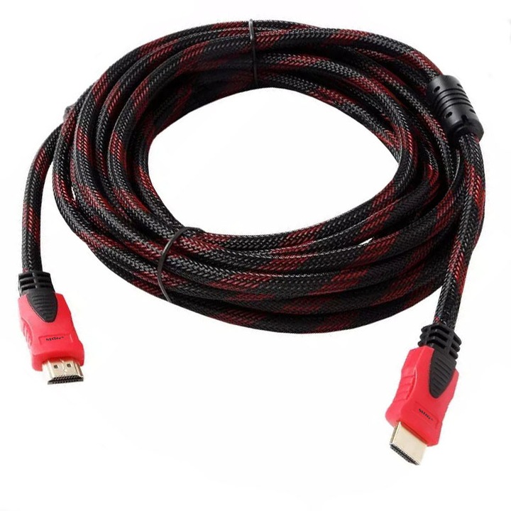 Hdmi кабел MRG M749, цифров, 5 м, черен с червено