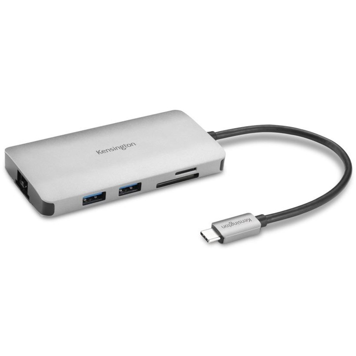 Kensington UH1400P USB-C 8-in-1 Driverless Mobile Hub, 213419, Portbővítő