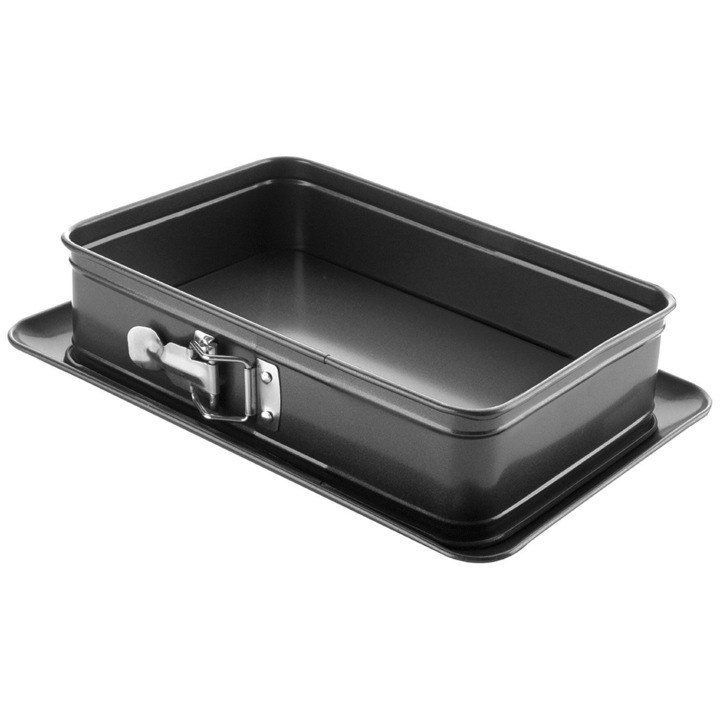 Tava tort demontabila Ibili-Moka, otel, 28x18x7 cm, negru