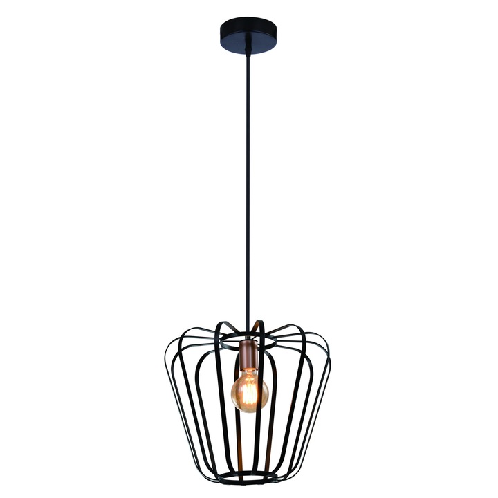 Висулка Jonas, стомана, 110 x 35 x 35 cm, E27, черен