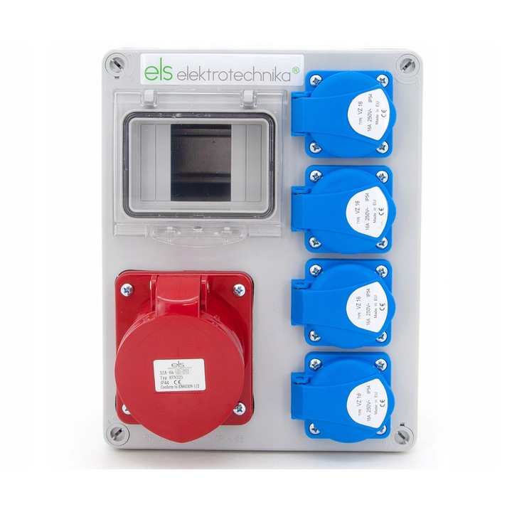 Tablou electric ELS Elektrotechnika, 4 module, 230V, 190x240x100mm, Gri
