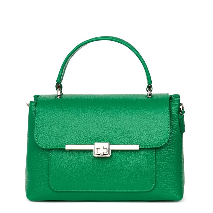 myOwn, Geanta din piele naturala Sierra, Verde smarald