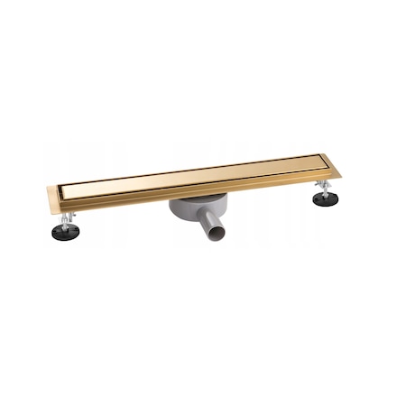 Rigola dus scurgere liniara 60 cm lungime, aurie, inox, grilaj 2 in 1, faiantabila