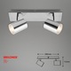 Lustra LED pentru baie Briloner Leuchen Banyo Splash, 2 socluri GU10, capete ajustabule, IP44, Argintiu