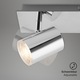 Lustra LED pentru baie Briloner Leuchen Banyo Splash, 2 socluri GU10, capete ajustabule, IP44, Argintiu
