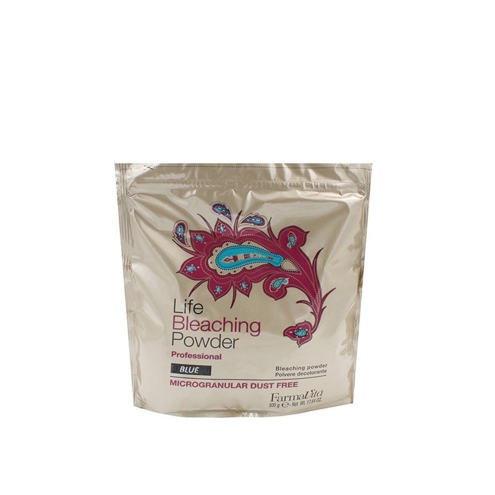 Pudra decoloranta albastra 6 tonuri Farmavita Life Bleaching Powder Blue, 500 g