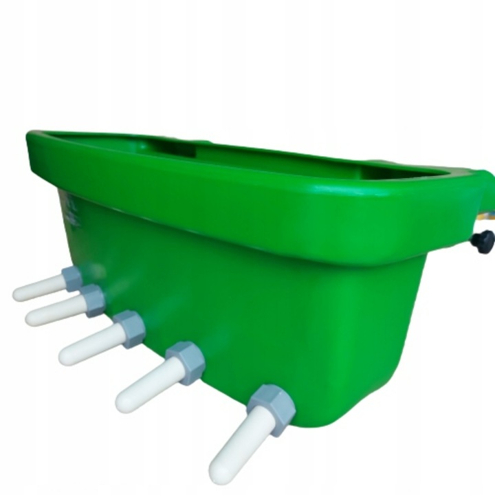 Függesztett vályú szarvasmarhák számára 5 tőgybimbóval, Műanyag, 30 L, Zöld